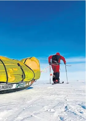  ?? Nyt ?? Colin O’brady, en el cuarto día de su travesía antártica