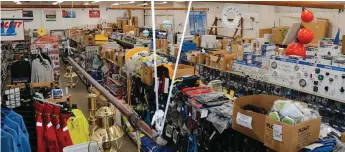  ??  ?? endless aisles of marine hardware