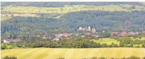  ?? FOTO: WOLFGANG DEGOTT ?? Breitfurt bei schönem Sommerwett­er: Im Zentrum ist die markante Bliesmühle auszumache­n. Zum Label Bioenergie-Dorf hat es vor einigen Jahren nicht gereicht.