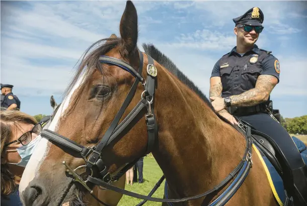  ?? ?? Bethlehem Mounted Police are in need of a hose boom for wash stall, a wheelbarro­w and gift cards to Tractor Supply.
JANE THERESE/SPECIAL TO THE MORNING CALL