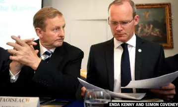  ??  ?? ENDA KENNY AND SIMON COVENEY