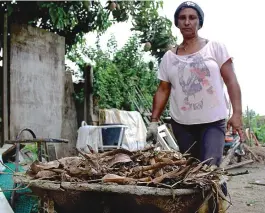  ??  ?? Renda média de Cleonice de Jesus não passa de R$ 150 por mês