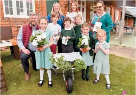  ?? ?? The Royal School was among the schools which entered a gardening competitio­n for this year’s show. Ref:134436-1