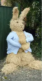  ??  ?? NO RADISHES: This colourful Peter Rabbit had plenty of carrots to much on. Mr McGregor was not in sight