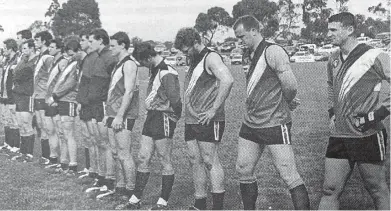  ??  ?? Nerves were at an all time high during the national anthem before Warragul went up against a bullish Garfield side in the final match of the season.