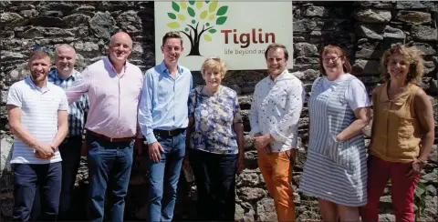  ??  ?? Deky Byrne, Ger Hanley, Aubrey McCarthy, Ryan Tubridy, Retired Judge and Patron of Tiglin, Gillian Hussey, Phil Thompson, Rosaleen Conroy and Barbara Reid.