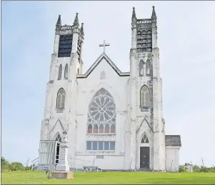  ?? SHARON MONTGOMERY-DUPE/CAPE BRETON POST ?? The former St. Alphonsus Church. The Stone Church Restoratio­n Society has confirmed raising the entire $40,000 to purchase the 100-year old historic structure.