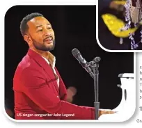  ?? ?? US singer-songwriter John Legend
The new MTV
While most Grammy awards have