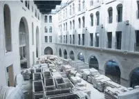  ?? (Marc Israel Sellem/The Jerusalem Post) ?? THE LOBBY of Jerusalem’s Waldorf Astoria Hotel under constructi­on before it opened in April 2014.