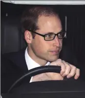  ??  ?? Behind the wheel: Prince William