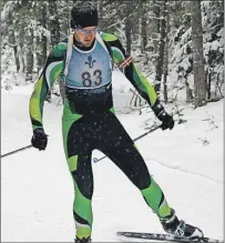  ?? SUBMITTED ?? Lucas Boudreau competing in the sprint race on Saturday in La Patrie, Que.