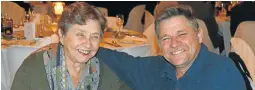  ?? Picture: JON HOUZET ?? DINNER WITH MOM: Cynthia Beresford was accompanie­d by her son Arthur at the GBS Port Alfred dinner last week