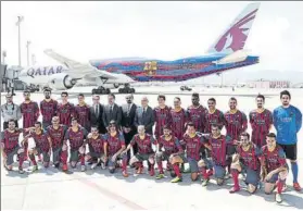  ?? FOTO: FCB ?? Qatar Airways ya fue la compañía aérea oficial del Barça tras Turkish Airlines