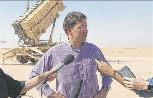  ?? Lolita C. Baldor The Associated Press tile ?? Defense Secretary Mark Esper, seen in October at an air base in Saudi Arabia, said Saturday that the U.S. and Saudi Arabia have “strong military-to-military ties” and shared security interests in the Persian Gulf region, especially in regard to Iran.