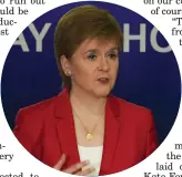  ??  ?? First Minister Nicola Sturgeon also issued the latest coronaviru­s figures for Scotland