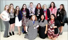  ?? Photo submitted ?? The week before Spring Break 14 students from Northeast Technology Center’s Kansas Campus attended the Business Profession­als of America State Competitio­n in Tulsa, and eight of those students are advancing to the national competitio­n. Pictured are...