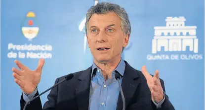  ?? (DYN) ?? Sin manipulaci­ones. “El Indec puso la verdad sobre la mesa”, afirmó el presidente Macri.