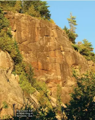  ??  ?? The Crown 5.8 at Mont King in Val-david, Que.