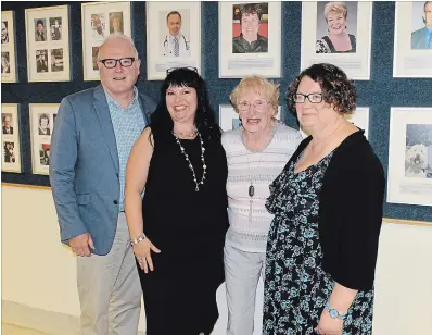  ?? SPECIAL TO THE EXAMINER ?? Chris White (left), Belinda Ginter, Elaine Morrison, Marilyn Robinson are inducted into the Kenner Collegiate Hall of Honour on June 28 during the high school's convocatio­n ceremony.