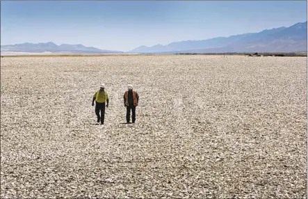  ?? Al Seib Los Angeles Times ?? LOS ANGELES is studying ways to bank Sierra Nevada snowmelt under Owens Lake, above, to adjust to climate change.