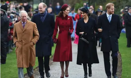  ?? Photograph: Joe Giddens/PA ?? ‘The latter half is more critical of the palace itself’ … King Charles, the Prince and Princess of Wales and the Duchess and Duke of Sussex.