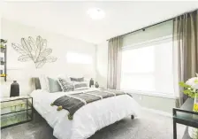  ??  ?? The master bedroom is one of three bedrooms in the Boulevard design.