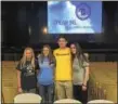  ?? BRIAN GOOD/FOR DIGITAL FIRST MEDIA ?? From left: North Penn’s Riley Houlihan, Kailyn Evans, David Giuliani and Kathleen Stevenson signed their letters of intent Tuesday.