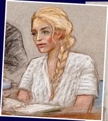  ??  ?? Rivals: Johnny Depp, and Amber Heard in the witness box yesterday