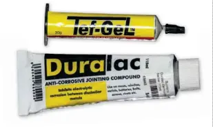  ??  ?? BELOW Two products that can be used to inhibit corrosion.