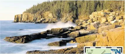  ??  ?? RUGGED CHARMS: The wild coastline of the breathtaki­ng Acadia National Park