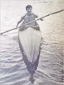  ?? Picture: FILE ?? Douglas Hopkins in his kayak in which he circumnavi­gated Vanua Levu. His hope was to stimulate tourism in areas not usually frequented by tourists and encourage activities not offered by resorts.