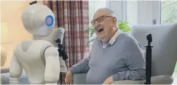  ??  ?? Robots could be introduced to help care for the elderly after a study showed they can improve mental health and have the potential to reduce loneliness in older people.