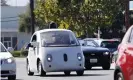  ?? Photograph: ddp USA/REX/Shuttersto­ck ?? A Google self-driving car in Silicon Valley.