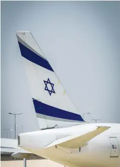  ?? (Yossi Aloni/Flash90) ?? AN EL AL plane parked at Ben-Gurion Airport.