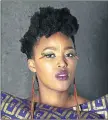  ??  ?? SOULFUL: SA Music Awards nominee Msaki is to sing at Velvet Jazz Lounge