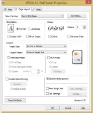  ??  ?? The ‘Page Layout’ panel in the printer driver.