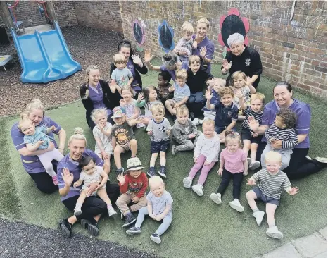  ?? ?? Staff and children at Cedars Nursery have been celebratin­g their good Ofsted report.