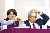  ?? ARACELI LÓPEZ ?? Delfina Gómez y AMLO.