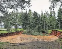  ?? SEAN WHALEN PHOTOGRAPH­Y THE CANADIAN PRESS ?? A geologist says high-tech tools are needed to solve the mystery of a large and active sinkhole in Oxford, N.S.