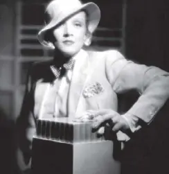  ??  ?? “What a fuss over nothing,” Marlene Dietrich said about wearing trousers.