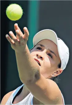  ??  ?? Rapid rise: Ashleigh Barty, the women’s world No 1, will open her Wimbledon campaign against Saisai Zheng