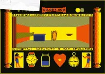  ??  ?? » [Amstrad CPC] Don’t go running to mummy when this sarcophagu­s opens and the body inside starts to zap you