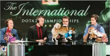  ??  ?? ABOVE, TOP: Sometimes dogs happen because, well, esports.