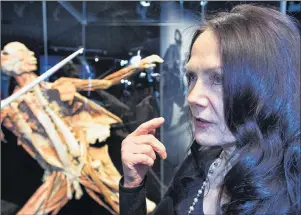  ?? CP PHOTO ?? Dr. Angela Whalley, a licensed physician and the creative designer of the Body Worlds RX exhibit, is seen at the Museum of Natural History in Halifax on Thursday. The work examines the biology and physiology of human health and the dramatic effects of...