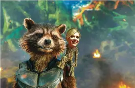  ?? Composite: Marvel Studios/Disney via AP; Guardian Design ?? Scarlett Johansson trying out for the role of Groot from Guardians of the Galaxy.