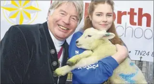 ?? FM4749662 ?? The High Sheriff meets Rachel Sinden and a five-week-old lamb