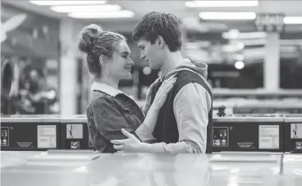  ?? PHOTOS: SONY/TRISTAR ?? Lily James, left, and Ansel Elgort are at the heart of the brilliant car chase movie Baby Driver.