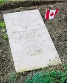  ??  ?? Colonel John Mccrae’s grave