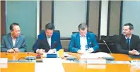  ??  ?? PPA General Manager Jay Daniel R. Santiago (2nd from left) and his NSTC counterpar­t Martinus Gerrit Voorham (3rd from left) signed the new lease agreement in simple ceremonies held at the PPA Corporate Office.