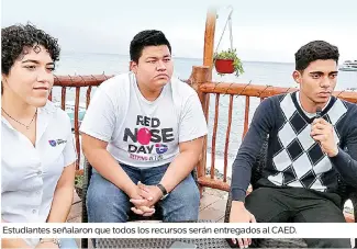  ??  ?? Estudiante­s señalaron que todos los recursos serán entregados al CAED.